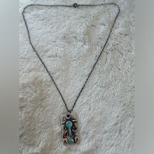 HAND-PAINTED , ARTISAN-CRAFTED EGYPTIAN HIEROGLYPHIC SYMBOL NECKLACE OS